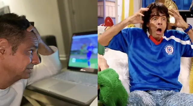 Eugenio Derbez es hincha de Cruz Azul y fiel a su estilo vivió la gran final de la Liga MX.