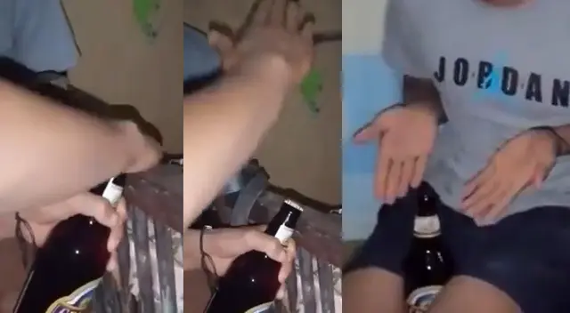 Hilarante video de los jóvenes se viralizó en las redes sociales.