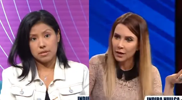 Juliana Oxenford se enfrenta a Indira Huilca durante entrevista. Juliana Oxenford se enfrenta a Indira Huilca durante entrevista.