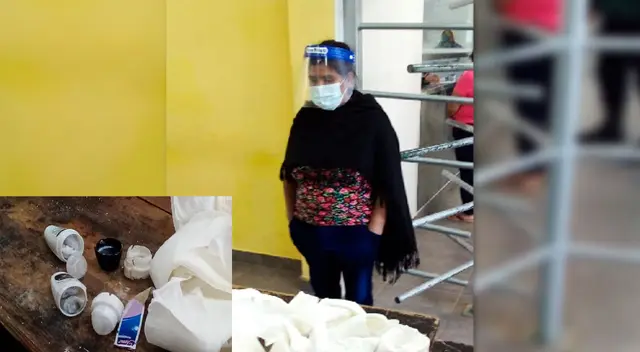 La mujer detenida y la droga en desodorantes