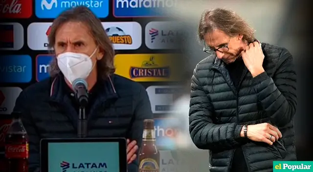 Ricardo Gareca lamentó el resultado adverso de Perú ante Colombia.
