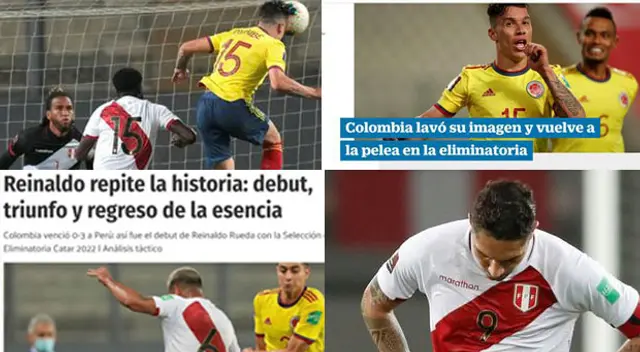 Perú vs. Colombia: así reaccionó la prensa internacional ante la derrota de la 'blanquirroja' en Lima. Perú vs. Colombia: así reaccionó la prensa internacional ante la derrota de la 'blanquirroja' en Lima.