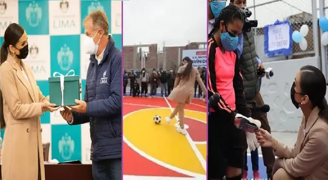 Janick Maceta hasta jugó al fútbol con niñas de San Juan de Lurigancho.
