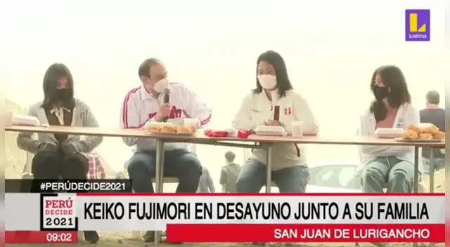 Mark Vito sorprende con gesto de amor a Keiko Fujimori durante desayuno electoral en SJL.