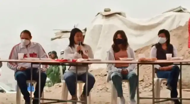 Keiko Fujimori y su familia tomaron desayuno en SJL.