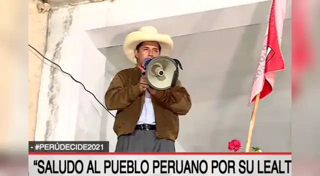 Pedro Castillo se pronunció desde Cajamarca donde recibió resultados. Pedro Castillo se pronunció desde Cajamarca donde recibió resultados.