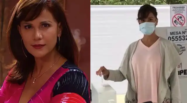 Mónica Sánchez orgullosa de su mamá tras acudir a votar.