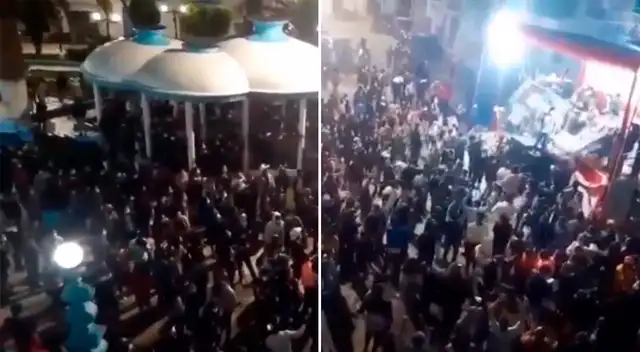 Los ciudadano se reunieron en una plaza de Chota, Cajamarca, para celebrar.