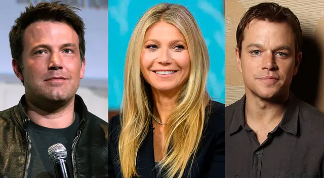 Gwyneth Paltrow junto a Matt Damon y Ben Affleck. Gwyneth Paltrow junto a Matt Damon y Ben Affleck.