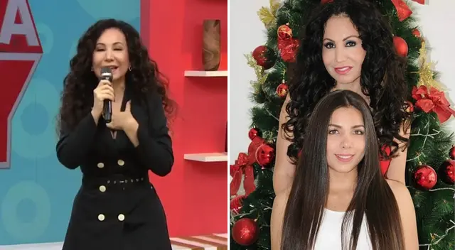 Janet Barboza se emocionó al mostrar en América Hoy una prenda de la colección de su hija Antonella Huarac, y recibió elogios de sus compañeros.