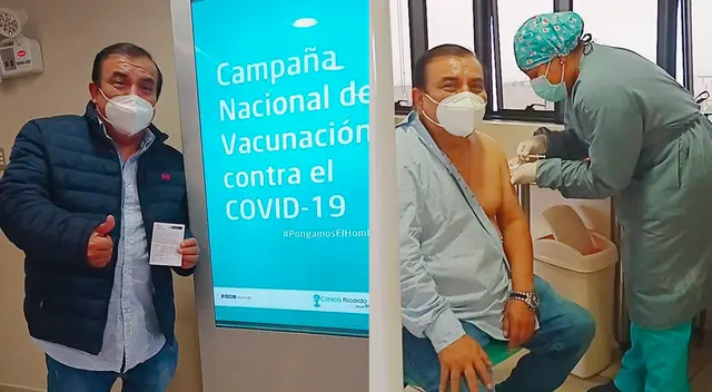 Manolo Rojas recibiendo su primera vacuna en nosocomio local. Manolo Rojas recibiendo su primera vacuna en nosocomio local.