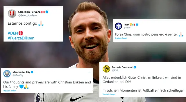 “¡Vamos Chris, todos nuestros pensamientos son para ti!”, escribió su equipo, el Inter de Milán.