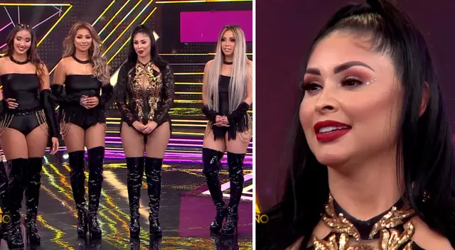 Pamela Franco bailó y cantó junto a Alma Bella.