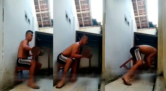 Peculiar video del joven se hizo viral en las redes sociales.