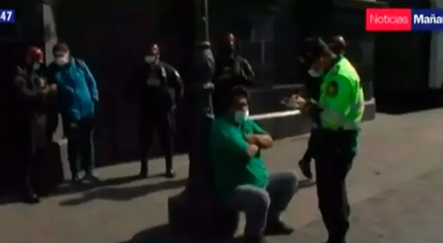 Sujeto sería un infiltrado de Fuerza Popular, según habrían dicho los simpatizantes de Perú Libre a TV Perú.