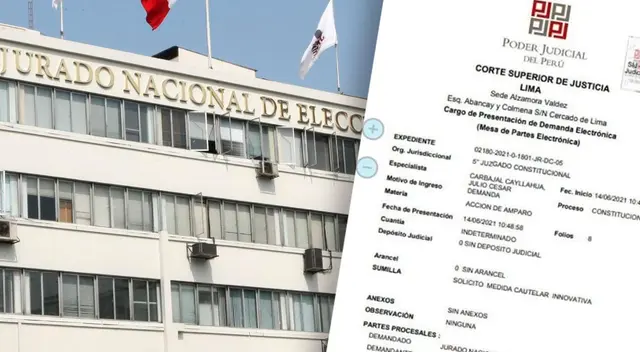 Dicha demanda contra el JNE tiene como objetivo revisar todas las actas de sufragio y admitir todos los pedidos de nulidad presentados a destiempo por Fuerza Popular. Dicha demanda contra el JNE tiene como objetivo revisar todas las actas de sufragio y admitir todos los pedidos de nulidad presentados a destiempo por Fuerza Popular.