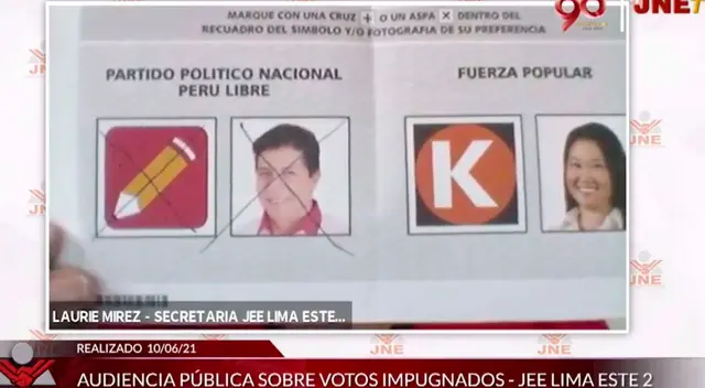 Voto fue declarado nulo, pese a ser válido según los argumentos del presidente del JEE, Luis Carrasco. Voto fue declarado nulo, pese a ser válido según los argumentos del presidente del JEE, Luis Carrasco.