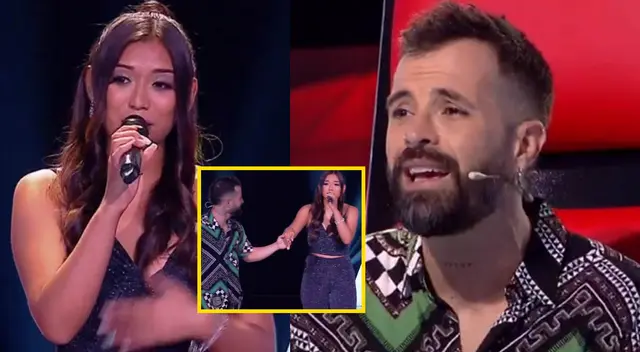 Mike Bahía canta a dúo con participante Nicolle quien lo impresionó por su voz. Mike Bahía canta a dúo con participante Nicolle quien lo impresionó por su voz.