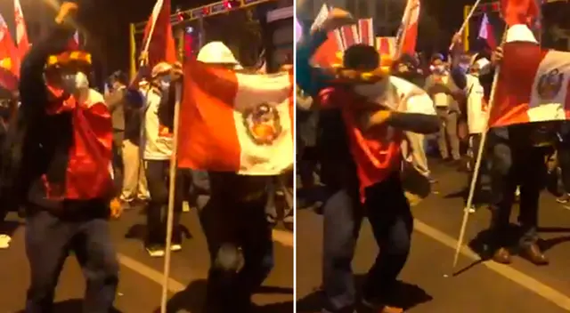 Los seguidores de Pedro Castillo salieron a bailar a las calles.
