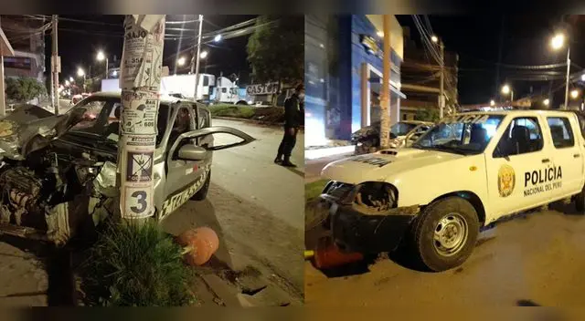 Agentes policiales iban a un operativo, cuando un auto particular los chocó. Agentes policiales iban a un operativo, cuando un auto particular los chocó.