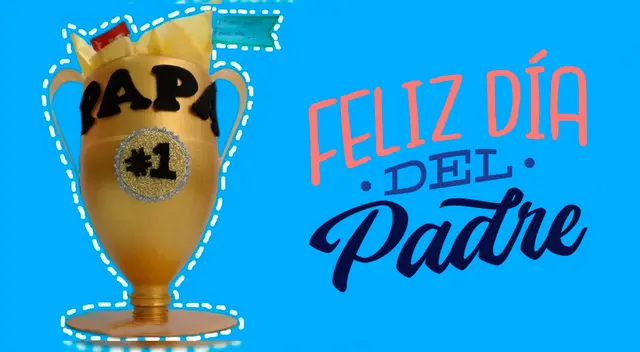 Crea un trofeo para papá en su día. Crea un trofeo para papá en su día.