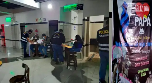 La PNP en plena intervención y el aviso que hallaron en el local La PNP en plena intervención y el aviso que hallaron en el local
