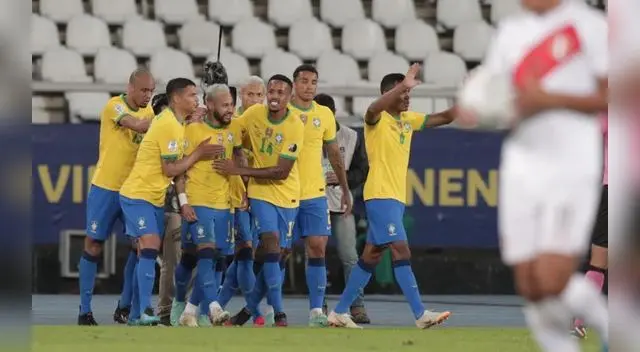 Neymar llevó a Brasil ante una goleada ante Perú.