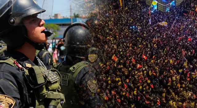 Policías asegurarán el orden interno durante las manifestaciones. Policías asegurarán el orden interno durante las manifestaciones.
