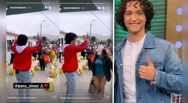 Vasco Madueño animó a los presentes y compartió videos en redes sociales. Foto: composición/Instagram