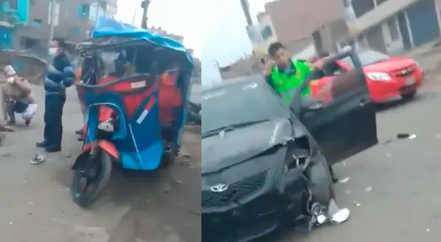 policía en aparente estado de ebriedad causa violento accidente en Collique