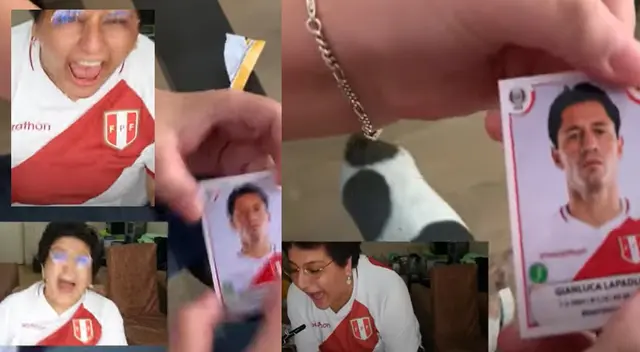 Reacción de youtuber es viral tras encontrar figurita de Lapadula en álbum de Copa América.