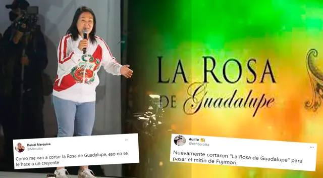 Mientras Keiko Fujimori daba su discurso, los usuarios en las redes sociales se quejaban por el corte de la Rosa de Guadalupe