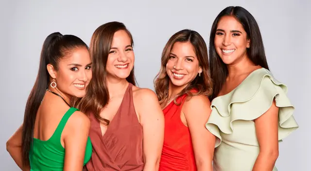Melissa Paredes y Mayella Lloclla junto a las verdaderas hermanas Berrospi. Melissa Paredes y Mayella Lloclla junto a las verdaderas hermanas Berrospi.