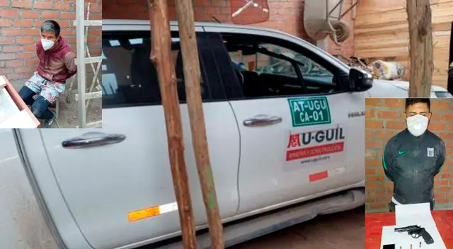 Los sujetos detenidos y el vehículo robado que iban a vender Los sujetos detenidos y el vehículo robado que iban a vender