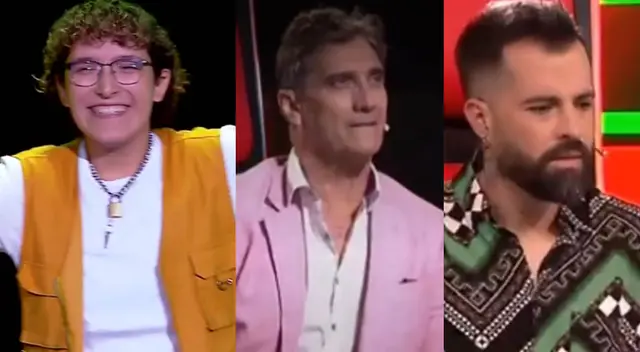 Mike Bahía y Guillermo Dávila impresionados por voz de Alex Vargas. Mike Bahía y Guillermo Dávila impresionados por voz de Alex Vargas.