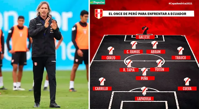 Ricardo Gareca solo realizaría una modificación para el encuentro ante Ecuador.