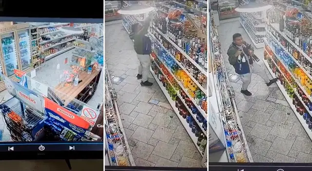 En pleno temblor un señor prefirió cuidar sus tragos ante que su propia vida En pleno temblor un señor prefirió cuidar sus tragos ante que su propia vida