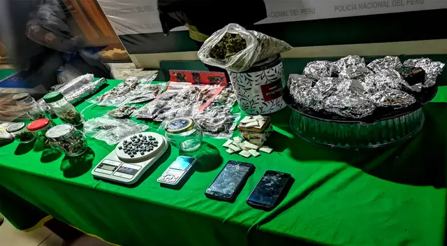 Las diversas drogas  y otras especies incautadas