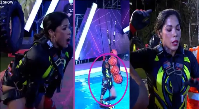 Karen Dejo cayó al agua en EEG y sufrió unas descompensación momentánea. Karen Dejo cayó al agua en EEG y sufrió unas descompensación momentánea.