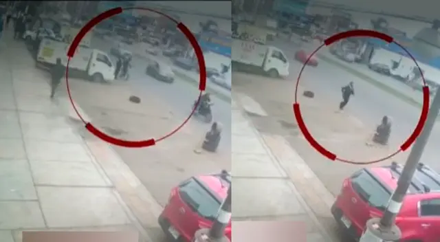 Dos delincuentes en moto roban el celular a un efectivo de la Policía Nacional