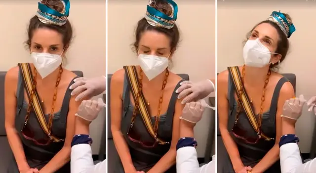 Rebeca Escribens fue inoculada contra el COVID-19.