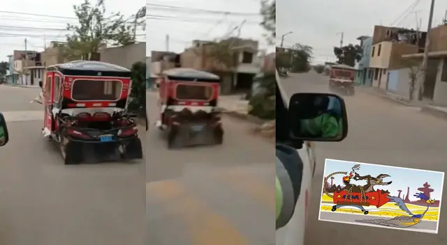 Peculiar persecución se hizo viral en las redes sociales. Peculiar persecución se hizo viral en las redes sociales.