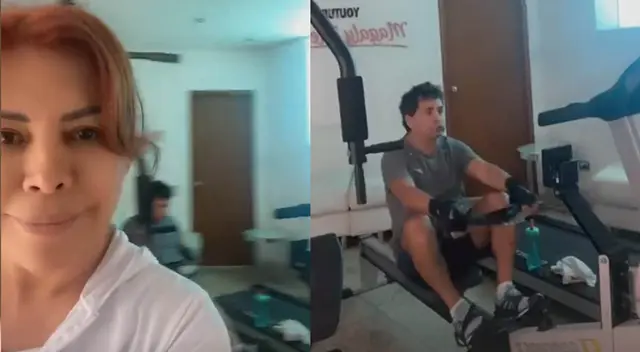 Magaly Medina sorprende con dura rutina de entrenamiento que tiene con su esposo Alfredo Zambrano. Magaly Medina sorprende con dura rutina de entrenamiento que tiene con su esposo Alfredo Zambrano.