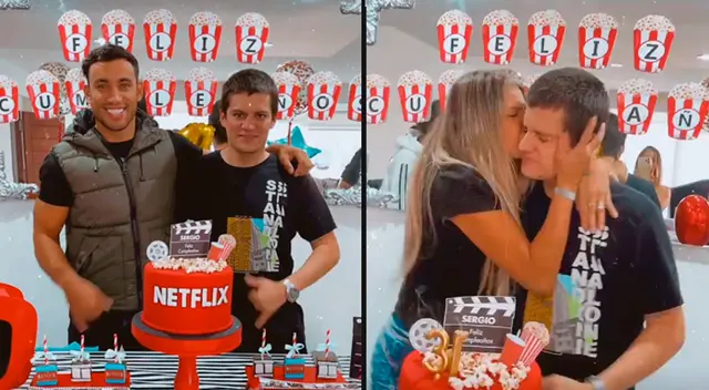 Alejandra Baigorria celebra cumpleaños de su hermano Sergio.