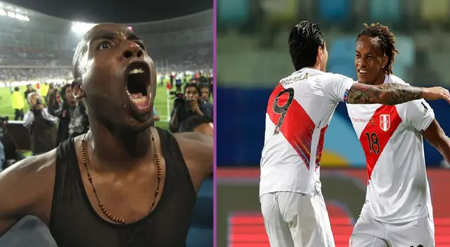 Cuto Guadalupe festeja a su estilo triunfo del Perú ante Venezuela.