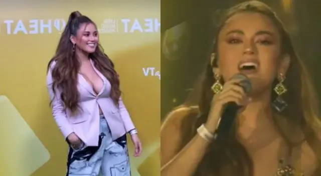 La cantante Amy Gutiérrez agradeció el apoyo recibido y se mostró feliz de haber podido cantar en vivo en los Premios Heat 2021.