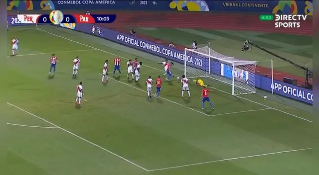 Gustavo Gómez Portillo rompió el empate en el Perú vs. Paraguay. Foto: captura DirecTV Sports