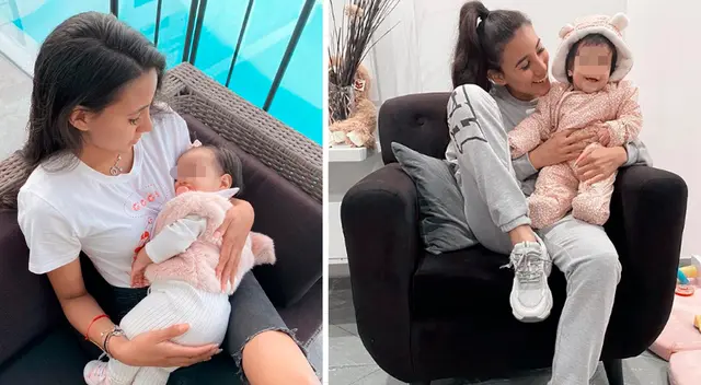Samahara Lobatón angustiada por la salud de su bebé y de ella.