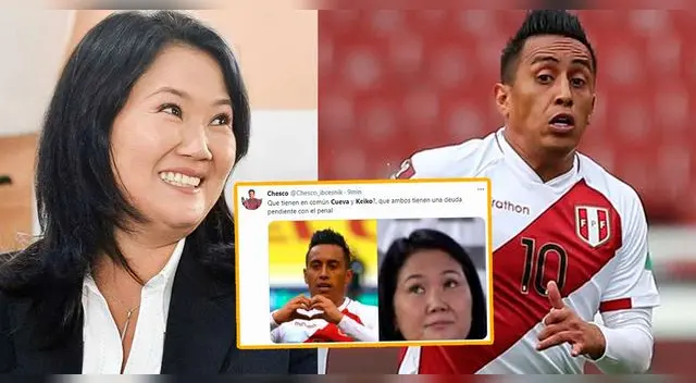 Usuarios no perdonaron la falla de Cueva y lo compararon con Keiko Fujimori
