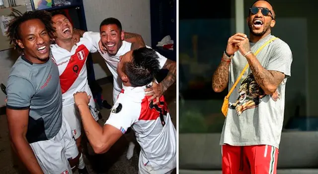 Jefferson Farfán celebró triunfo de Perú.